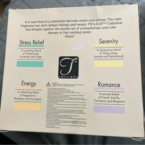 New Twilight Aromatherapy Votive Candle Gift Set - 4 Candles & Votive Holder - Picture 4 of 4